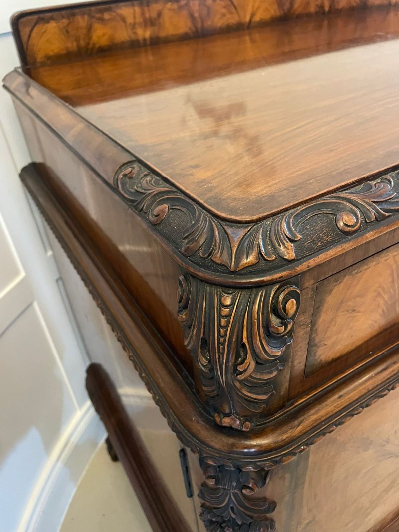 Superb Quality Antique Carved Burr Walnut Sideboard by Maple and Co. - Image 13